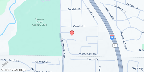 Map showing Community Food Security Liaison - Food Distribution Center at 4949 Kirschling Ct, Stevens Point, WI