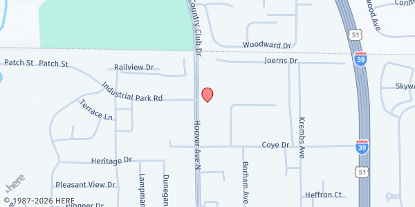 Map showing Meals On Wheels of Stevens Point at 2801 Hoover Rd Unit 1G, Stevens Point, WI