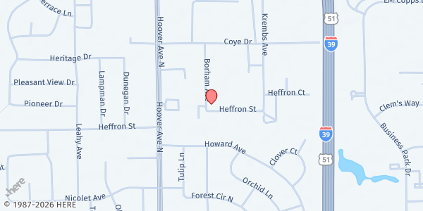 Map showing Operation Bootstrap at 5000 Heffron St, Stevens Point, WI