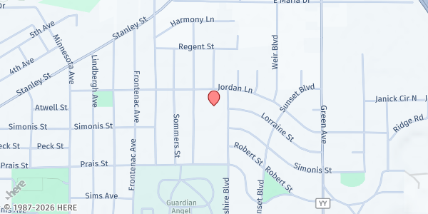 Map showing St Paul's United Methodist Church at 600 Wilshire Blvd, Stevens Point, WI