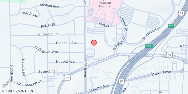 Map showing Circle of Joy- West Side Wausau (Jubilee House) at 221 S. 28th Ave., Wausau, WI
