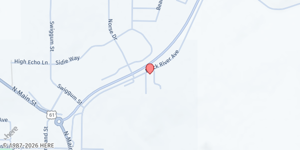 Map showing Bethel Butikk at 341 Black River Ave., Westby, WI