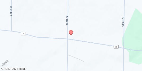 Map showing Barnes Food Pantry at 3200 County Rd N, Wilson, WI