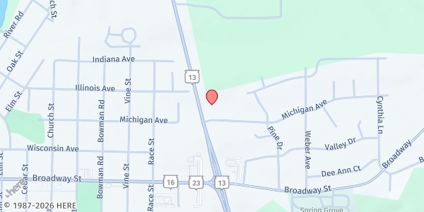 Map showing CWCAC-Wisconsin Dells Food Pantry at 1000 Hwy 13, Wisconsin Dells, WI