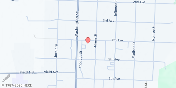 Map showing Afton Food Pantry at 710 N Washington St, Afton, WY