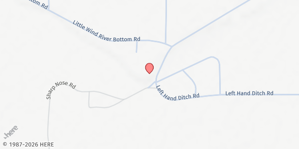 Map showing Arapahoe School at 445 Little Wind River Bottom Rd, Arapahoe, WY