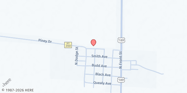 Map showing St Anne's at 421 Piney Dr, Big Piney, WY