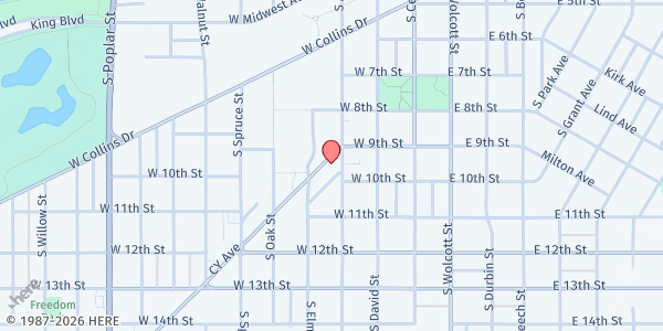 Map showing Kind Grounds at Grace Lutheran Church at 315 CY Ave, Casper, WY