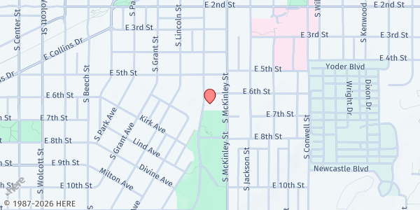 Map showing The Salvation Army Casper Corps Community Center at 625 S Jefferson St, Casper, WY