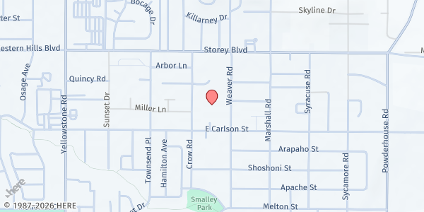 Map showing Element Church at 600 E Carlson St #100c, Cheyenne, WY