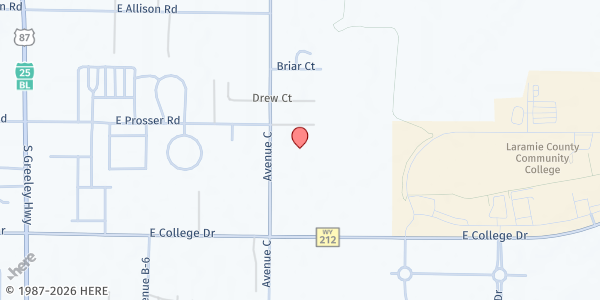 Map showing Fellowship Baptist Church- Cheyenne at 1317 S Ave C, Cheyenne, WY