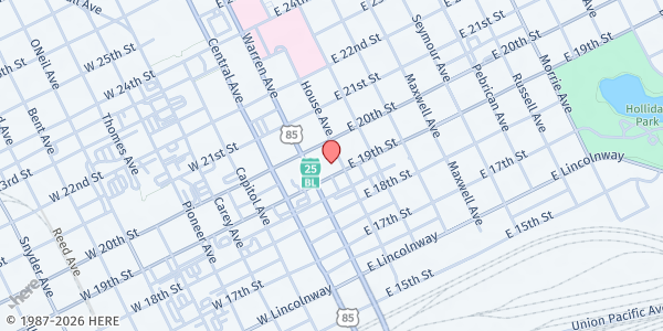 Map showing Little Free Food Pantry Cheyenne WY at 218 E 19th St, Cheyenne, WY