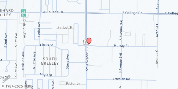 Map showing Meals on Wheels of Cheyenne - Main Location at 2015 S Greeley Hwy, Cheyenne, WY