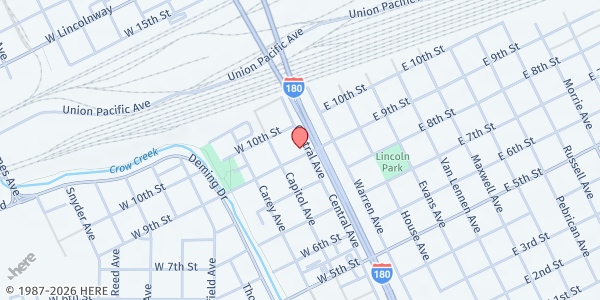 Map showing NEEDS Inc. - Central Avenue at 900 Central Ave, Cheyenne, WY