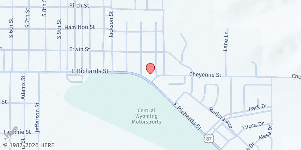 Map showing Converse County WIC Program - Douglas at 900 Grant St, Douglas, WY