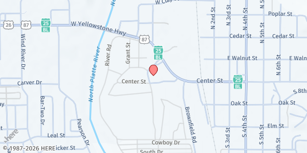 Map showing Douglas Pop-up / Mobile Resource - 400 W Center St at 400 W Center St, Douglas, WY