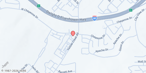 Map showing Lord's Storehouse at 50 Yellow Creek Rd, Evanston, WY