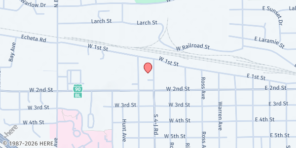 Map showing Council of Community Services- Gillette at 114 S 4-J Rd, Gillette, WY