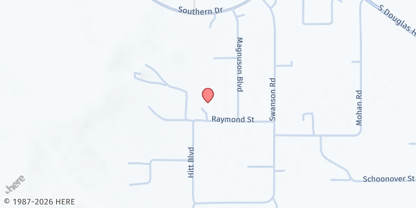 Map showing Volunteers Of America - Food Distribution Center at 1299 Raymond St, Gillette, WY