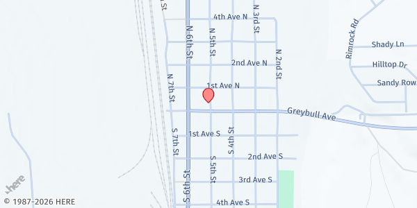 Map showing Community Outreach - Greybull at 440 Greybull Ave, Greybull, WY