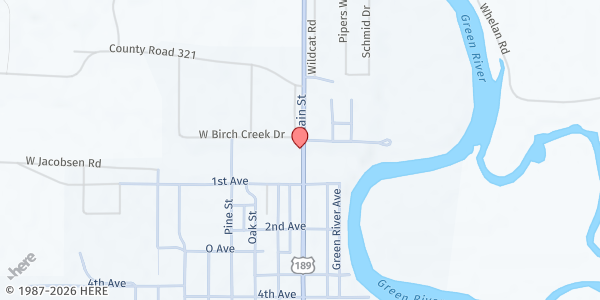 Map showing Timberline LaBarge Senior Center / Community Center at 212 N Alpine Dr, La Barge, WY