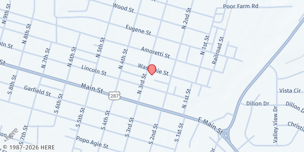 Map showing Lander United Methodist Church at 262 N 3rd St, Lander, WY
