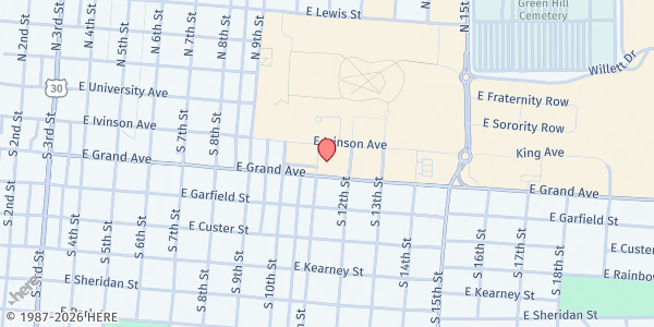 Map showing Family Promise of Albany County - Laramie Office at 215 S 11th St, Laramie, WY