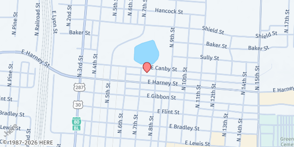 Map showing Laramie Interfaith Pantry at 712 E Canby St, Laramie, WY