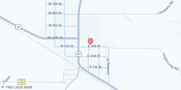 Map showing Lingle Presbyterian Church at 200 3rd St, Lingle, WY