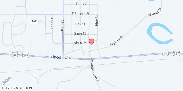 Map showing Medicine Bow Food Pantry at 213 Maple St, Medicine Bow, WY