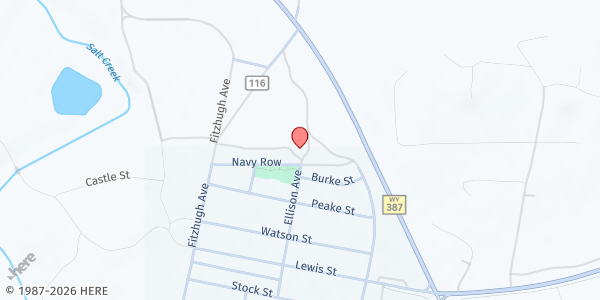 Map showing Haven of Rest at 17 Navy Row, Midwest, WY