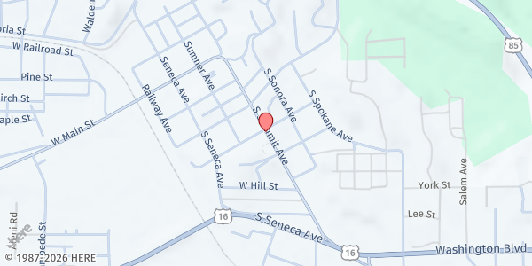 Map showing Christ Episcopal Church at 310 S Summit Ave, Newcastle, WY