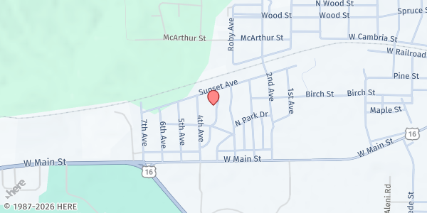 Map showing Christ the King Lutheran Church at 224 W Rd, Newcastle, WY