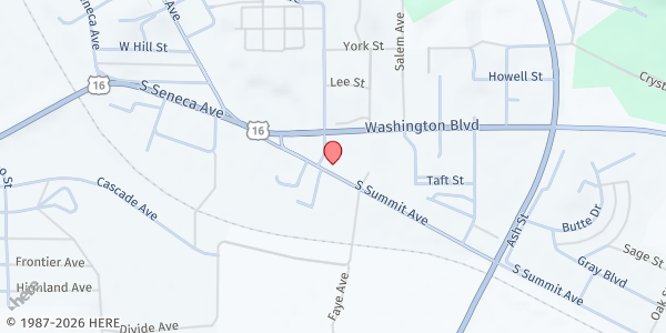 Map showing First Baptist Church-Newcastle at 903 S Summit Ave, Newcastle, WY