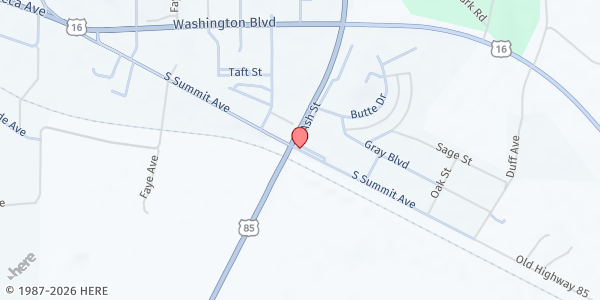 Map showing Foursquare Lighthouse at 1525 S Summit Ave, Newcastle, WY