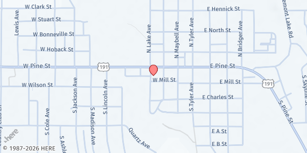 Map showing Church of the Resurrection at 41 S Lake Ave, Pinedale, WY