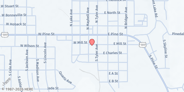 Map showing Pinedale Community UCC at 113 S Maybell Ave, Pinedale, WY
