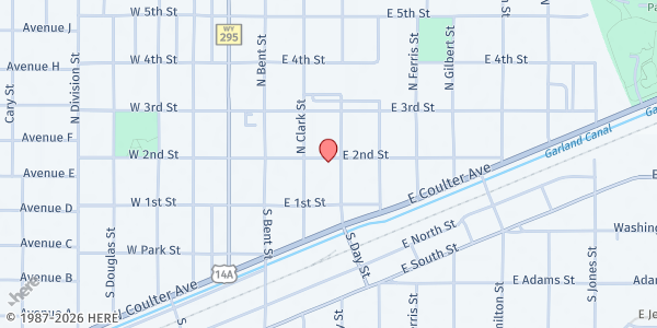 Map showing Charity Baptist Church at 176 N Day St, Powell, WY
