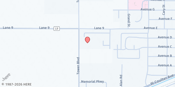 Map showing New Life Church of Powell at 185 Rd 10, Powell, WY