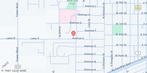 Map showing St. John's Episcopal Church at 308 Mountain View St, Powell, WY