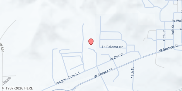 Map showing Rawlins First United Methodist Church at 800 23rd St, Rawlins, WY