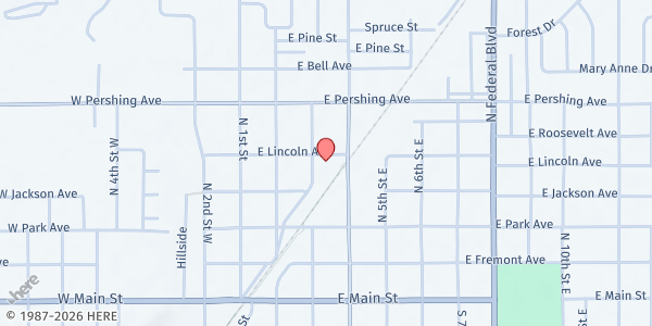 Map showing Riverton Senior Citizens Center at 303 E Lincoln Ave, Riverton, WY
