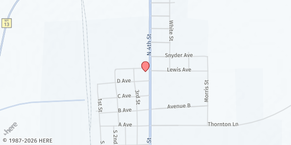 Map showing Rock River Pop-Up/Mobile Resource at 321 Ave D, Rock River, WY
