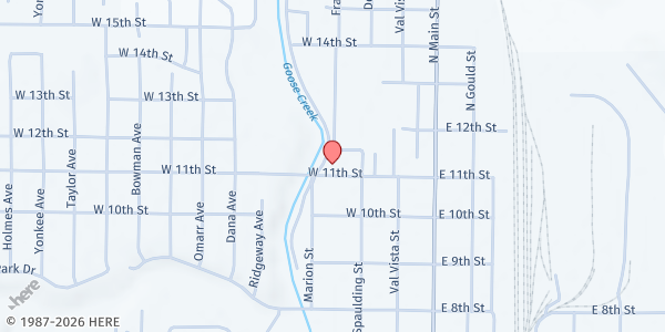 Map showing Sheridan Food Forest at 375 W 11th St, Sheridan, WY
