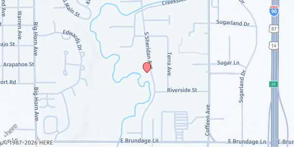 Map showing Volunteers of America Northern Rockies - Sheridan at 1876 S Sheridan Ave, Sheridan, WY