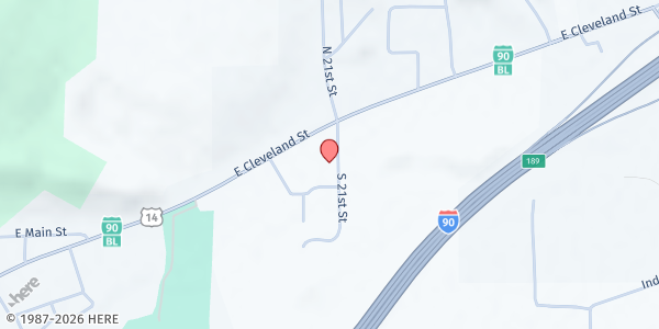 Map showing Crook County Council of County Services - Food Pantry at 113 South 21st Street, Sundance, WY