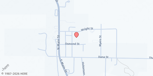 Map showing Thayne Community Food Bank at 250 Van Noy Pkwy, Thayne, WY