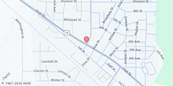 Map showing Upton Food Bank at 821 Holly St, Upton, WY