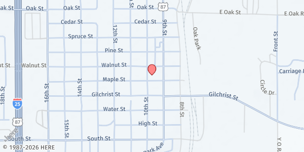 Map showing Impact Ministries Inc - Wheatland at 956 Maple St, Wheatland, WY