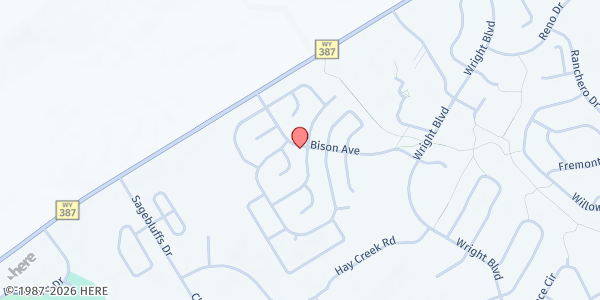 Map showing Wright Community Assistance at 265 Rochelle Dr, Wright, WY